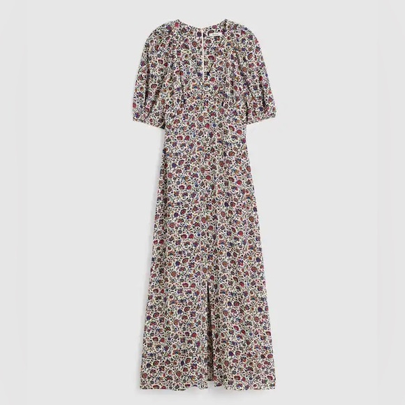 Puff-Sleeve Empire Maxi Dress Madewell Sz 2 - Picture 2 of 7